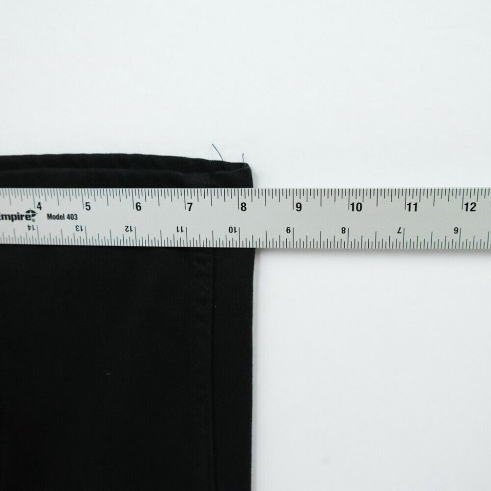 Polo Ralph Lauren Sz. 32 Black Slim Straight Split Hem Jeans 34x33 Western $198 - Picture 10 of 11